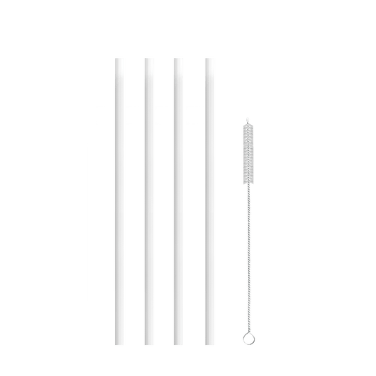 LuxePressKitchen Straw Kit (Large) Reusable BPA-Free Straws with Cleaning Brush