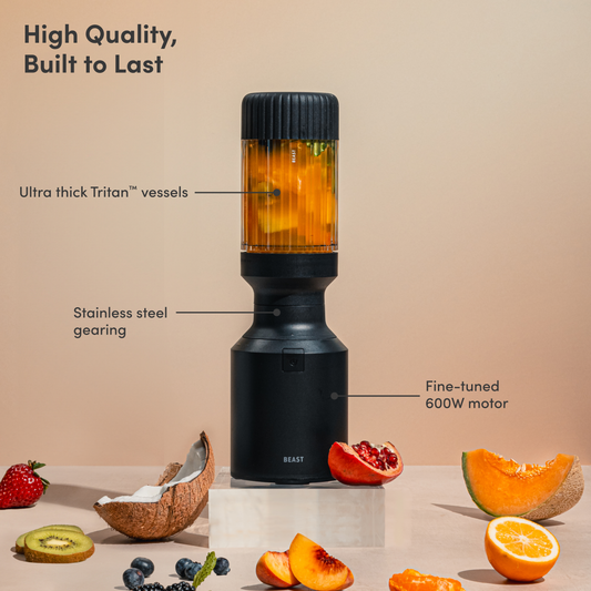 LuxePressKitchen Mini 600 Plus Compact Personal Blender with 600W Motor, BPA-Free Tritan Vessels, and Straw Cap System