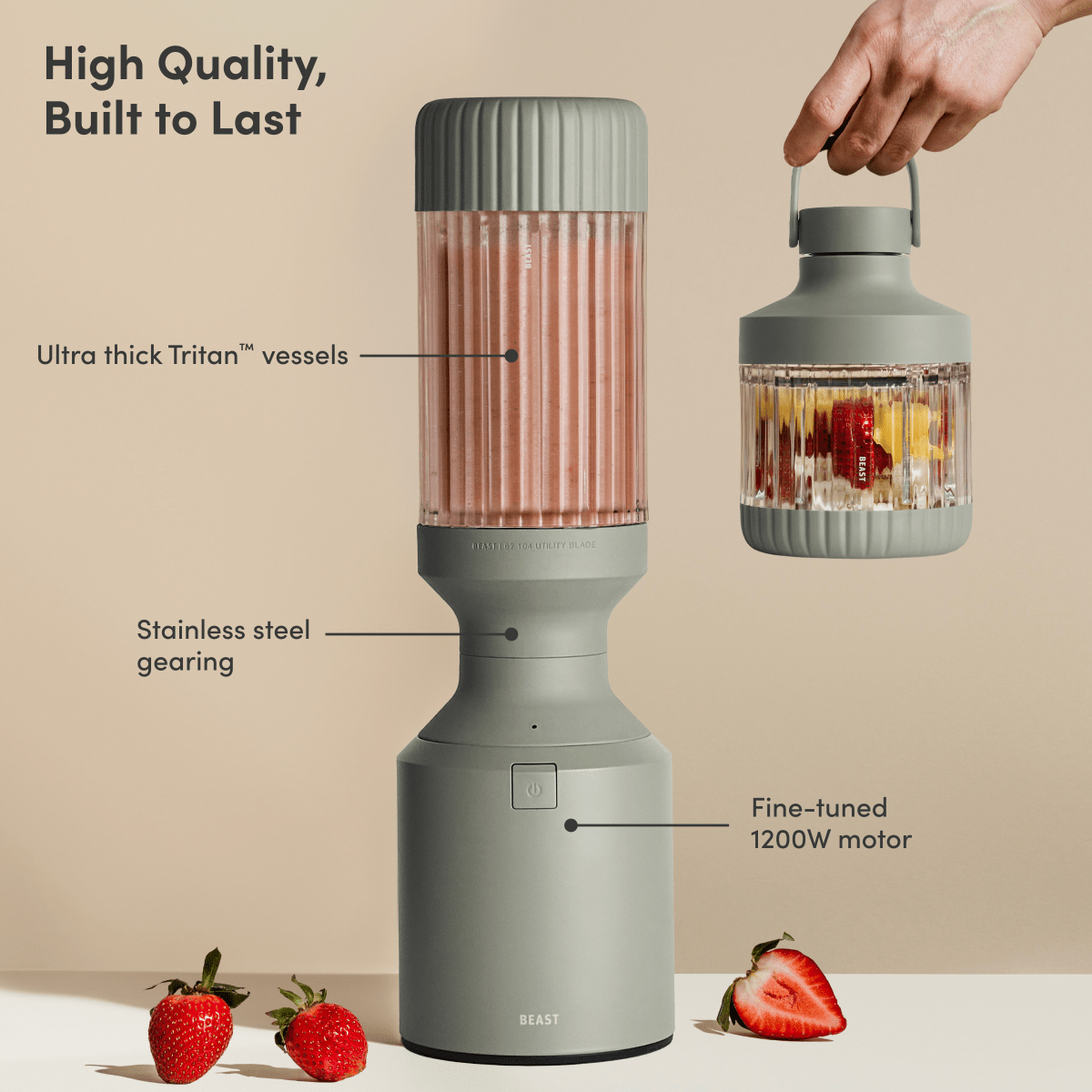 LuxePressKitchen Mega 1200 Plus Blender 1200W, 40.5 oz, BPA-Free
