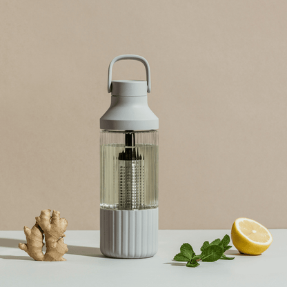 LuxePressKitchen Glass Hydration System – 750mL Infuser Water Bottle