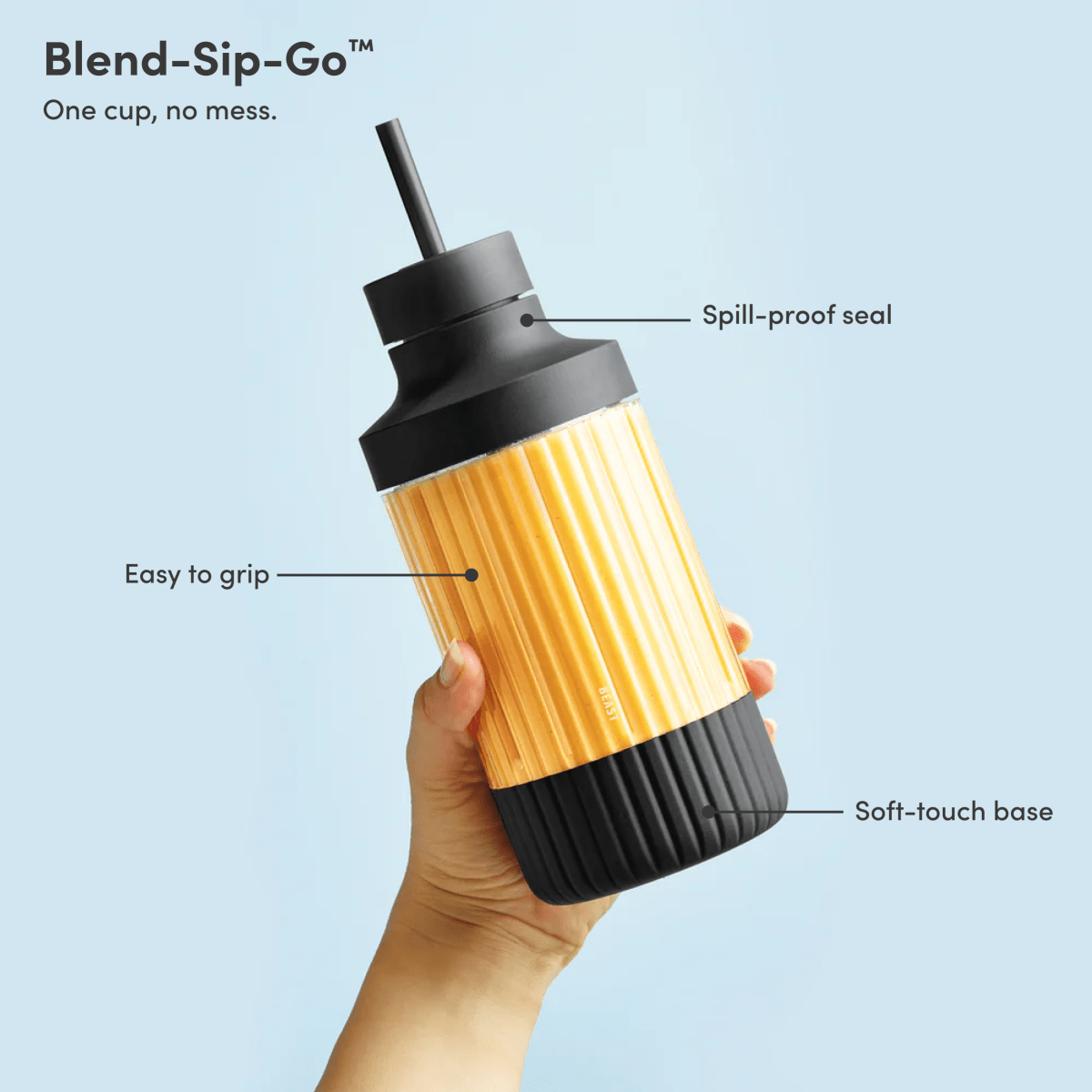 LuxePressKitchen Mighty 850 Personal Blender 850W, 22oz, BPA-Free