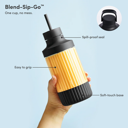 LuxePressKitchen Mini 600 Plus Compact Personal Blender with 600W Motor, BPA-Free Tritan Vessels, and Straw Cap System