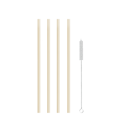 LuxePressKitchen Straw Kit (Large) Reusable BPA-Free Straws with Cleaning Brush