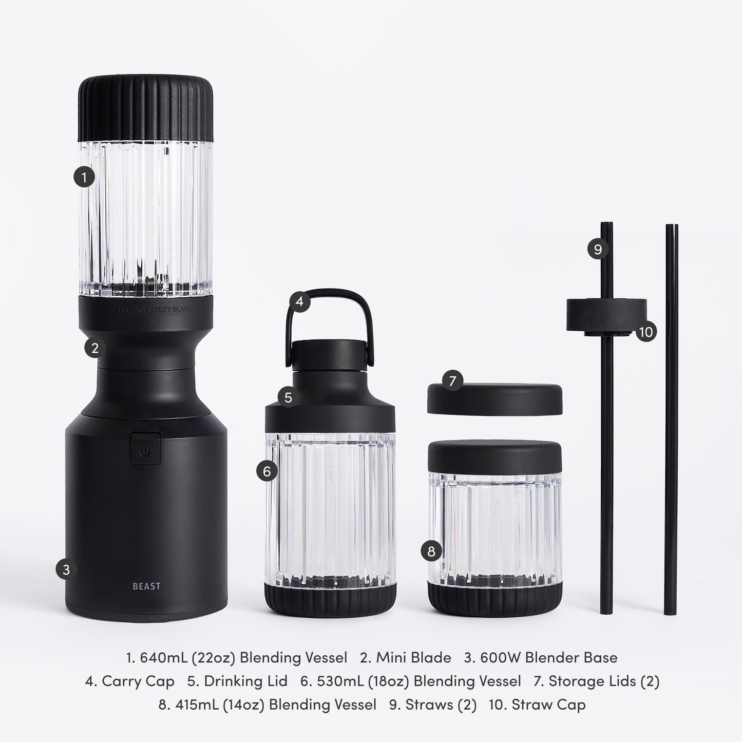 LuxePressKitchen Mini 600 Plus Compact Personal Blender with 600W Motor, BPA-Free Tritan Vessels, and Straw Cap System