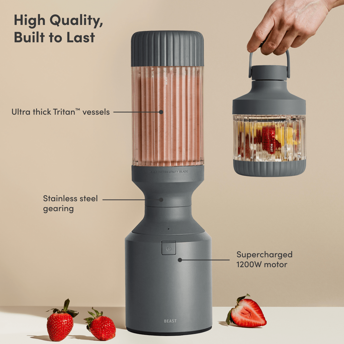 LuxePressKitchen Mega 1200 Plus Blender 1200W, 40.5 oz, BPA-Free