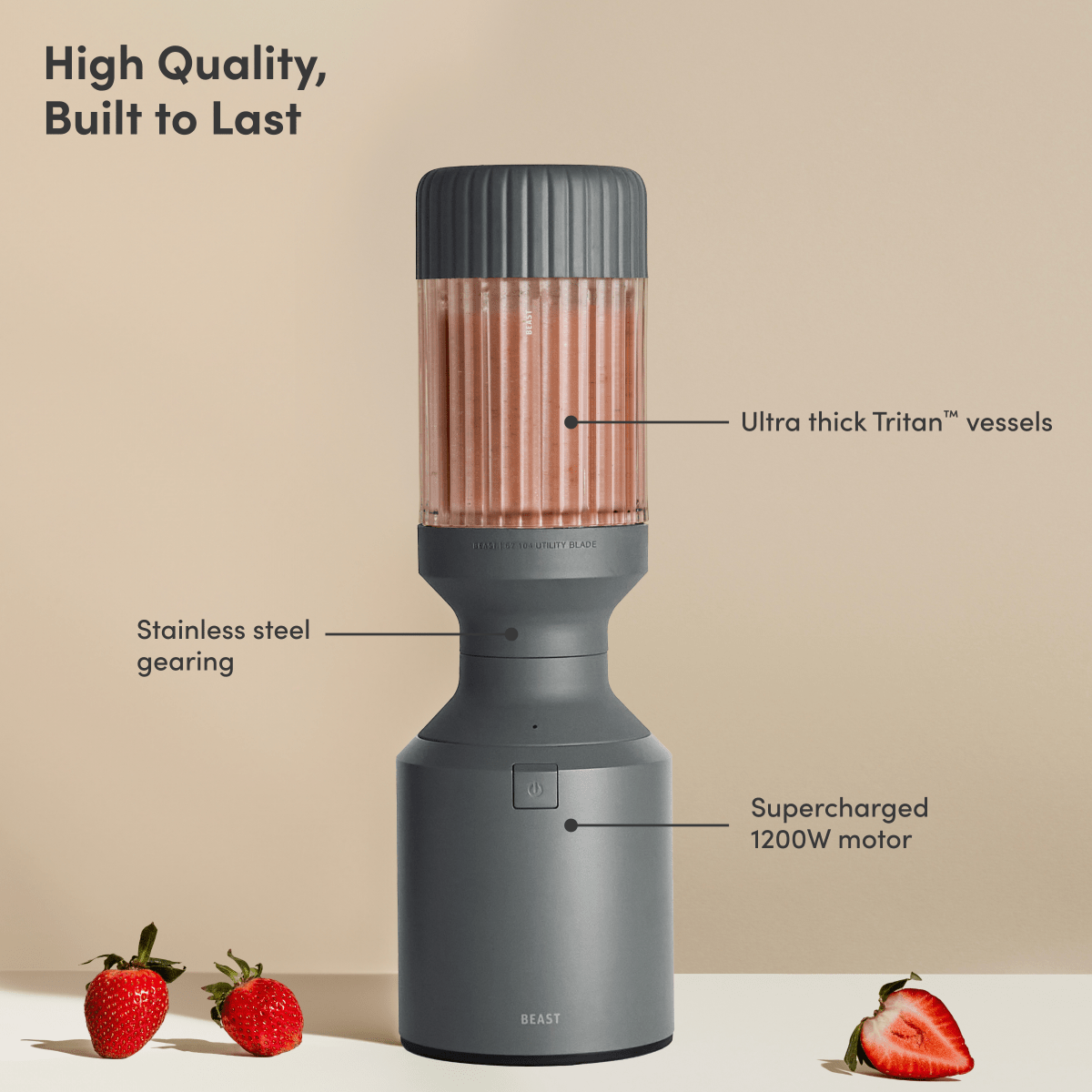 LuxePressKitchen Mega 1200 Blender 1200W Personal Blender with 1000mL Vessel