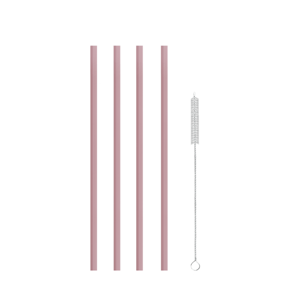 LuxePressKitchen Straw Kit (Large) Reusable BPA-Free Straws with Cleaning Brush
