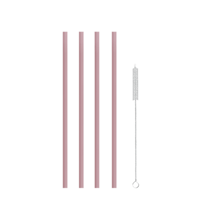 LuxePressKitchen Straw Kit (Large) Reusable BPA-Free Straws with Cleaning Brush