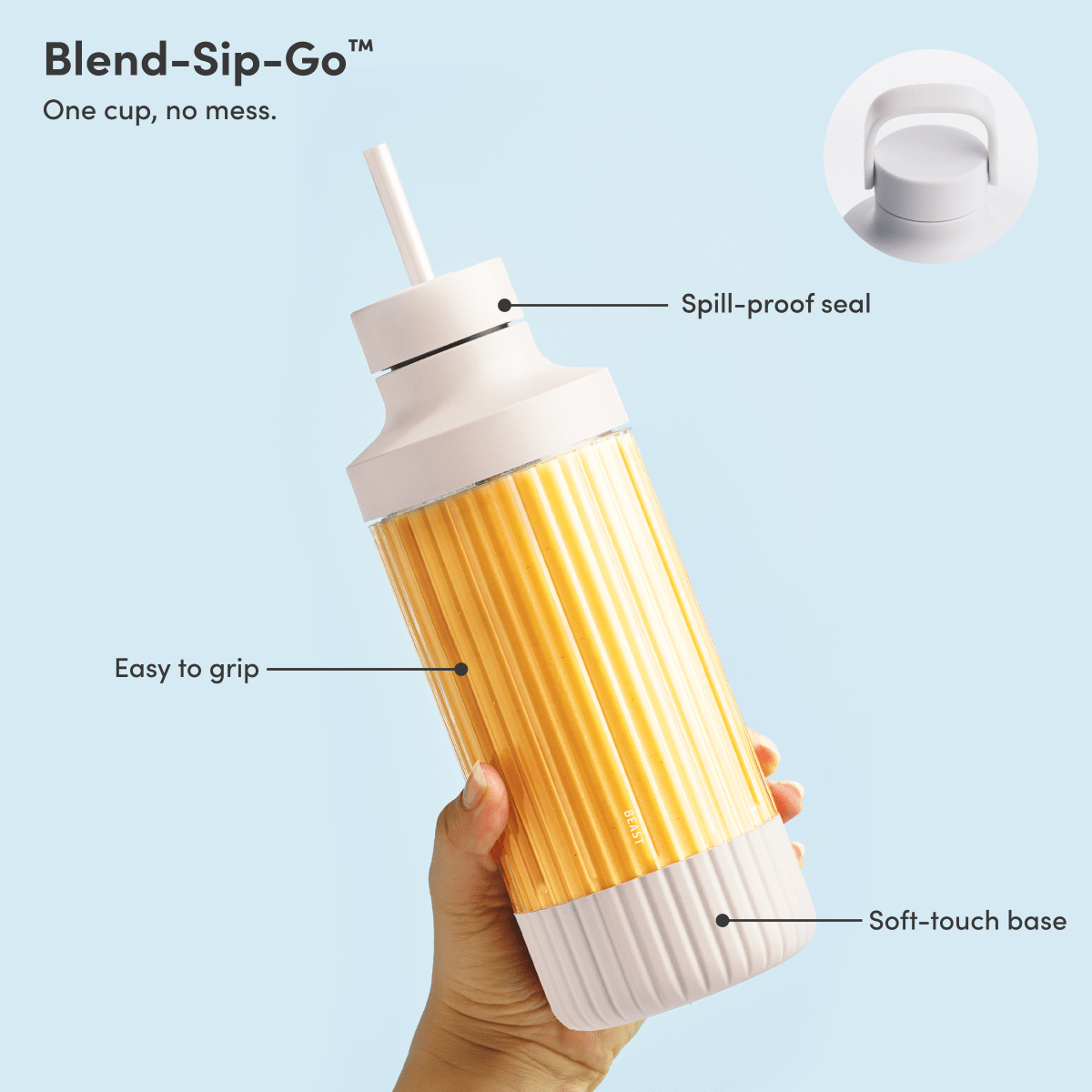 LuxePressKitchen Mighty 850 Plus Personal Blender 850W, 26oz, BPA-Free