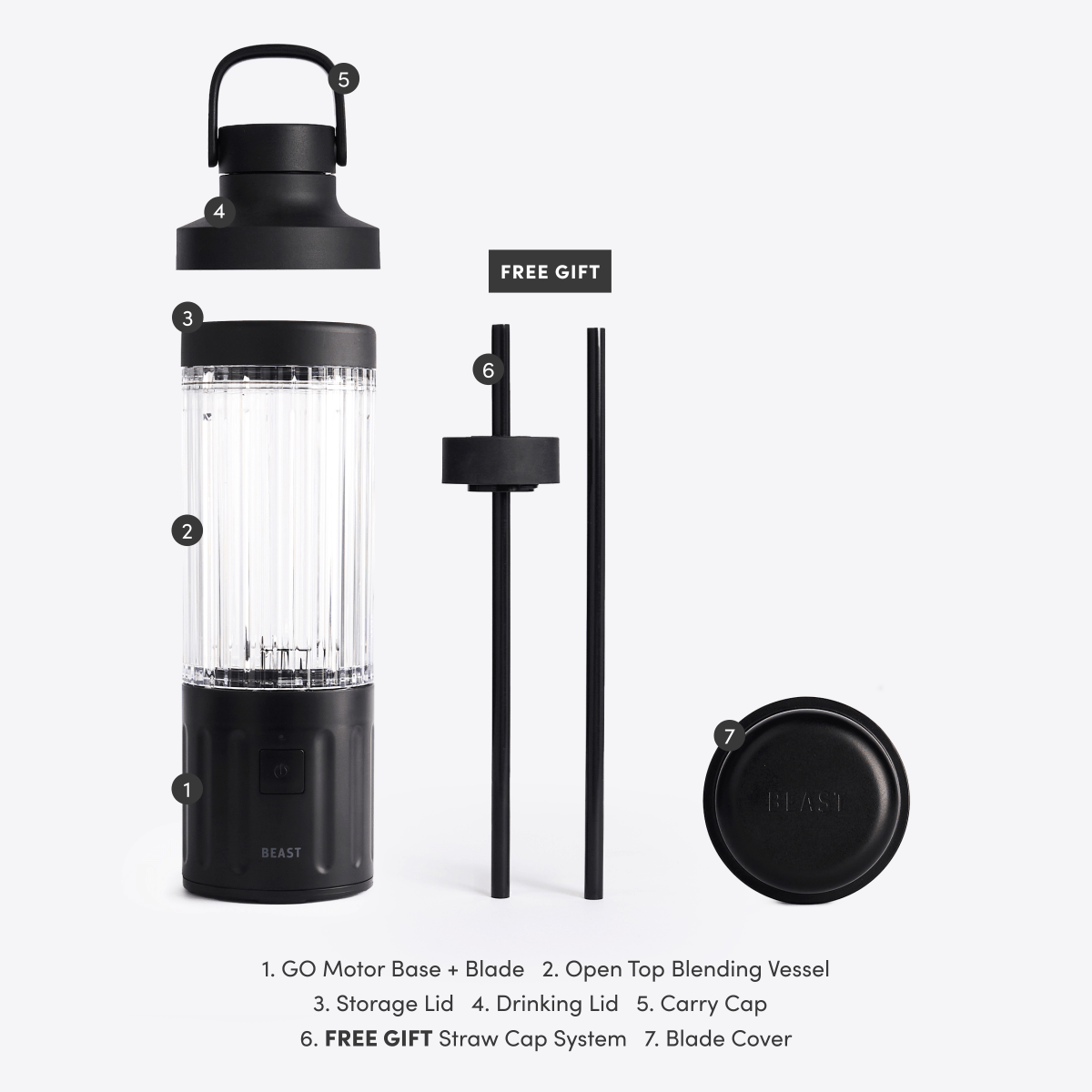 LuxePressKitchen GO Cordless Blender Portable USB-C Rechargeable