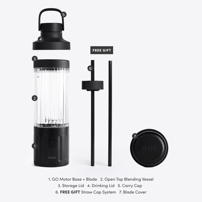 LuxePressKitchen GO Cordless Blender Portable USB-C Rechargeable