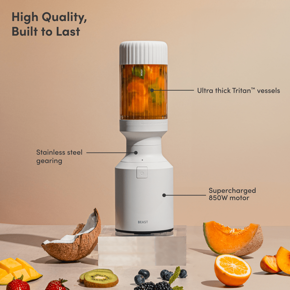 LuxePressKitchen Mighty 850 Personal Blender 850W, 22oz, BPA-Free