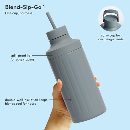 LuxePressKitchen Mighty 850 Stainless Steel Personal Blender, 850W, 700mL Stainless Steel Vessel, 2 Speeds