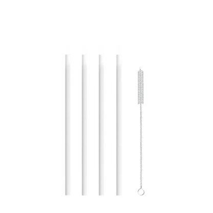 LuxePressKitchen Straw Kit (Large) Reusable BPA-Free Straws with Cleaning Brush