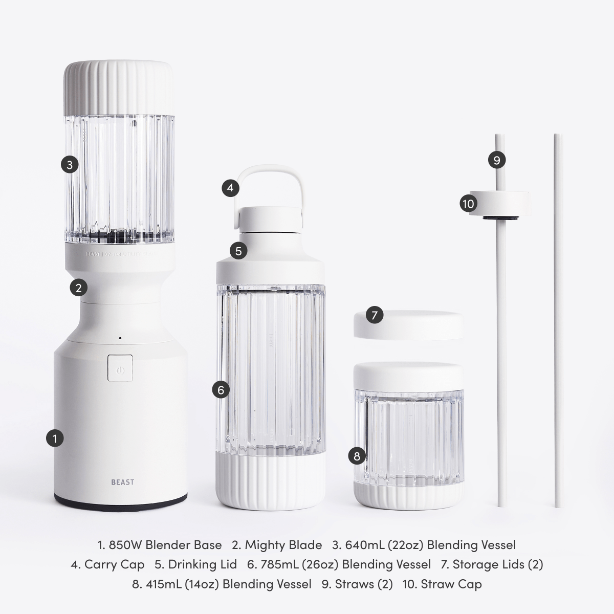 LuxePressKitchen Mighty 850 Plus Personal Blender 850W, 26oz, BPA-Free