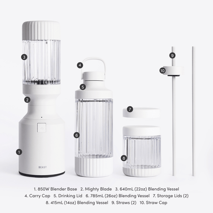 LuxePressKitchen Mighty 850 Plus Personal Blender 850W, 26oz, BPA-Free