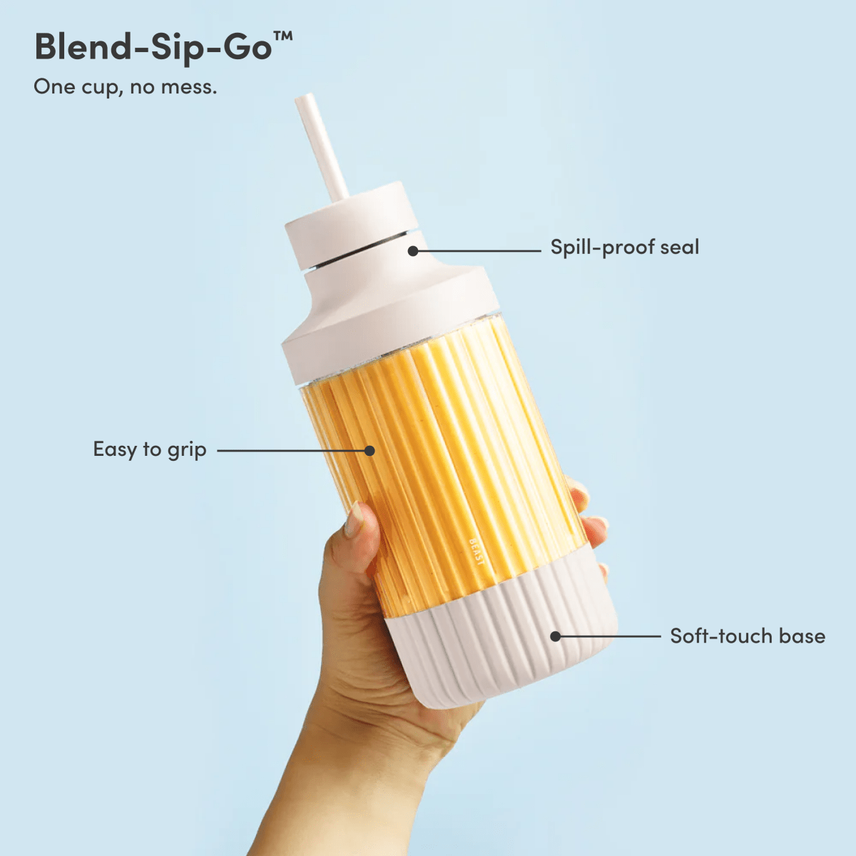 LuxePressKitchen Mighty 850 Personal Blender 850W, 22oz, BPA-Free