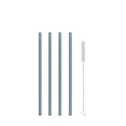LuxePressKitchen Straw Kit (Large) Reusable BPA-Free Straws with Cleaning Brush