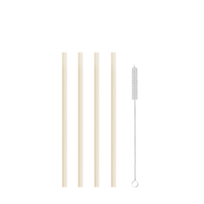 LuxePressKitchen Straw Kit (Large) Reusable BPA-Free Straws with Cleaning Brush