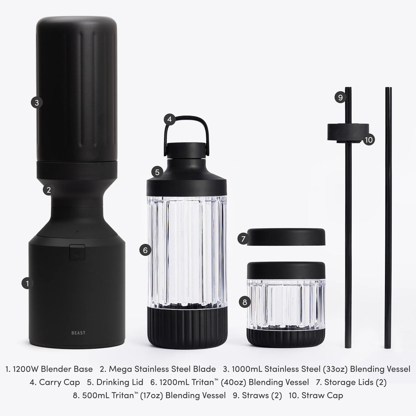 LuxePressKitchen Mega 1200 Stainless Steel Blender