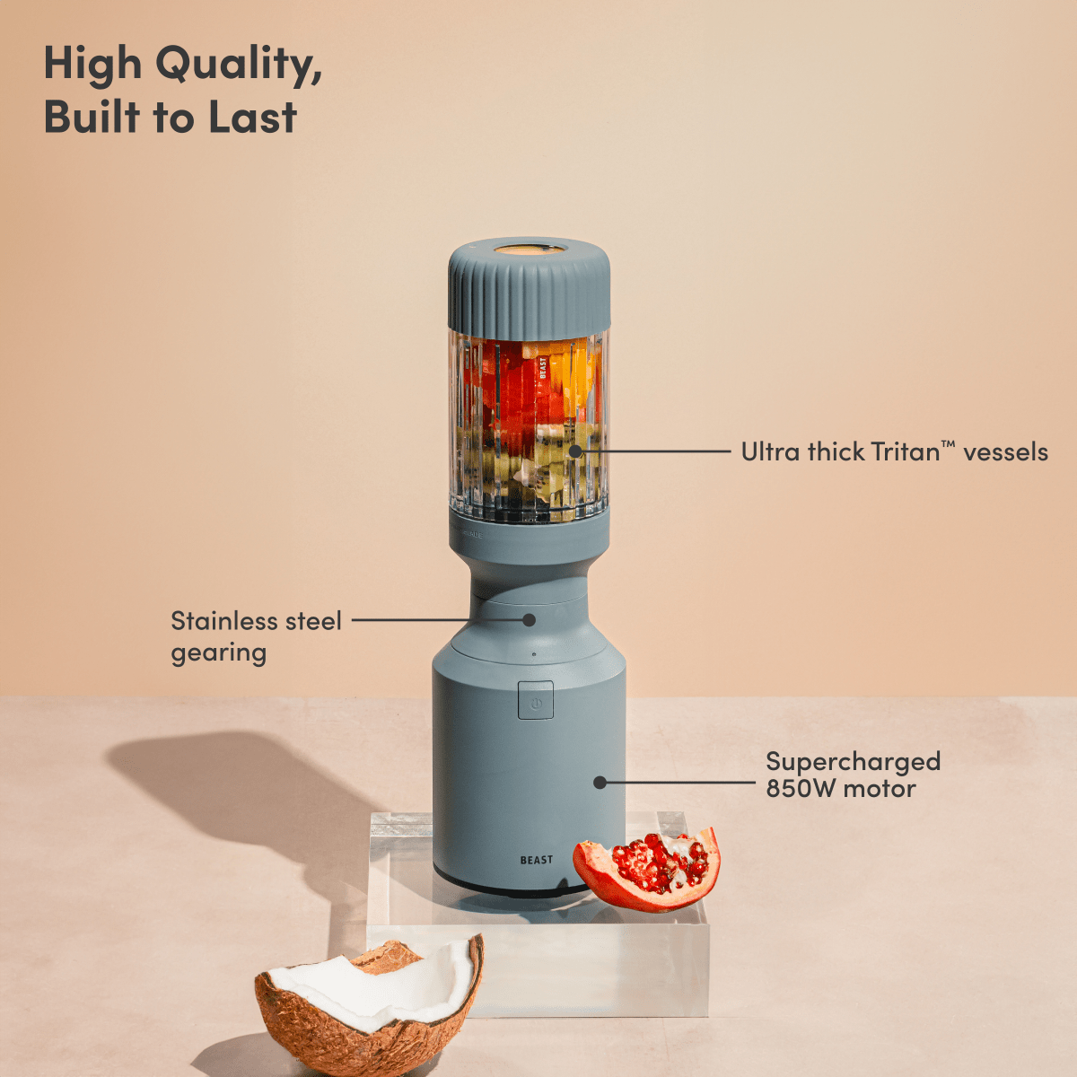 LuxePressKitchen Mighty 850 Plus Personal Blender 850W, 26oz, BPA-Free