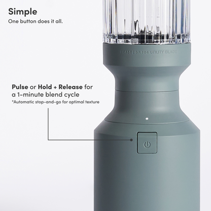 LuxePressKitchen Mini 600 Blender Compact Personal Blender with 600W Motor, 640mL Vessel, Straw Cap System