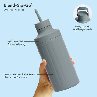 LuxePressKitchen Mini 600 Stainless Steel Single-Serve Blender