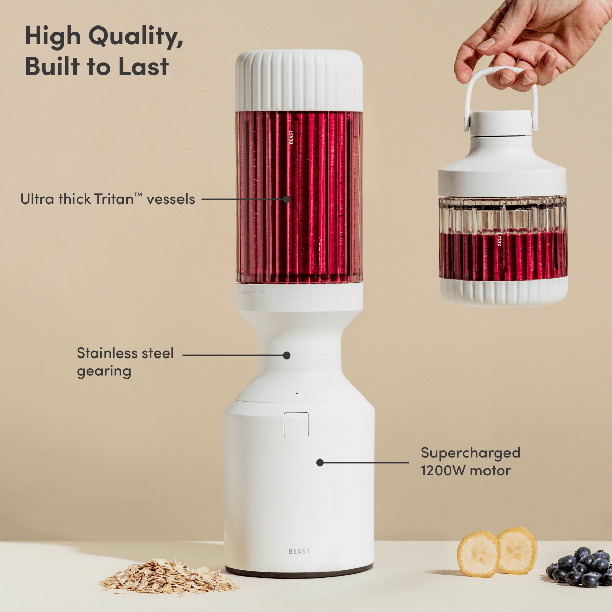 LuxePressKitchen Mega 1200 Plus Blender 1200W, 40.5 oz, BPA-Free