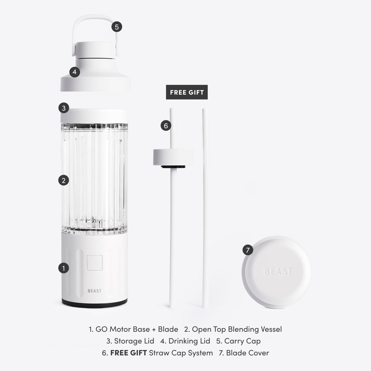LuxePressKitchen GO Cordless Blender Portable USB-C Rechargeable