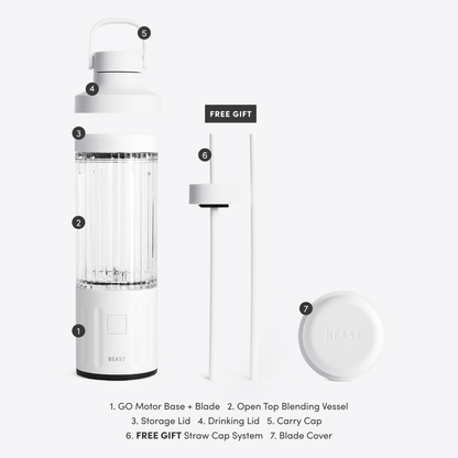 LuxePressKitchen GO Cordless Blender Portable USB-C Rechargeable