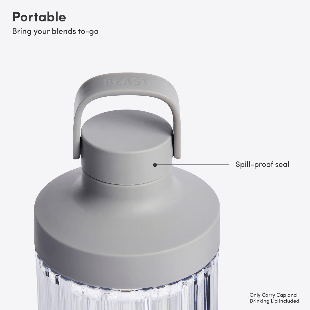 Blending Vessel Drinking Lid + Carry Cap
