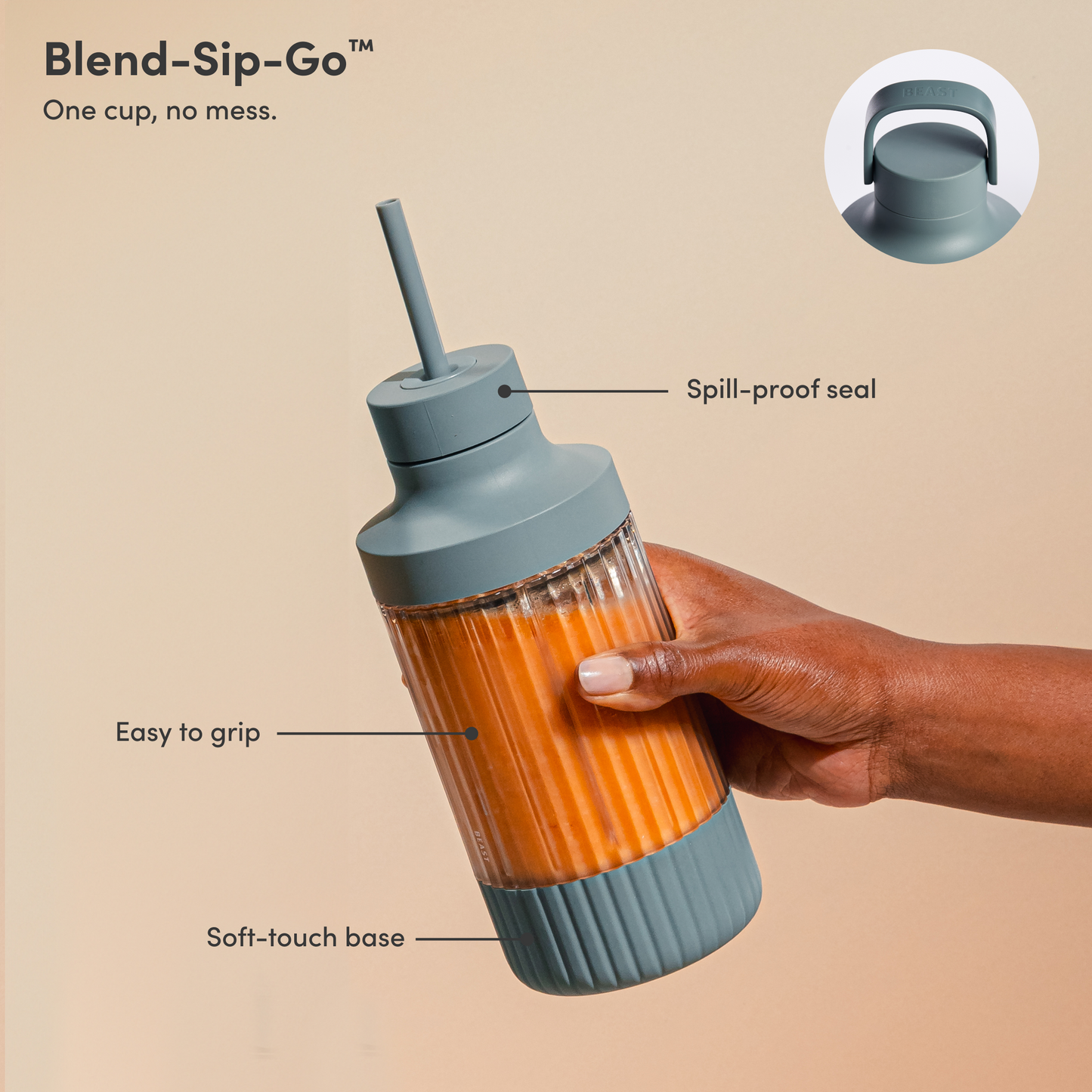 LuxePressKitchen Mini 600 Plus Compact Personal Blender with 600W Motor, BPA-Free Tritan Vessels, and Straw Cap System