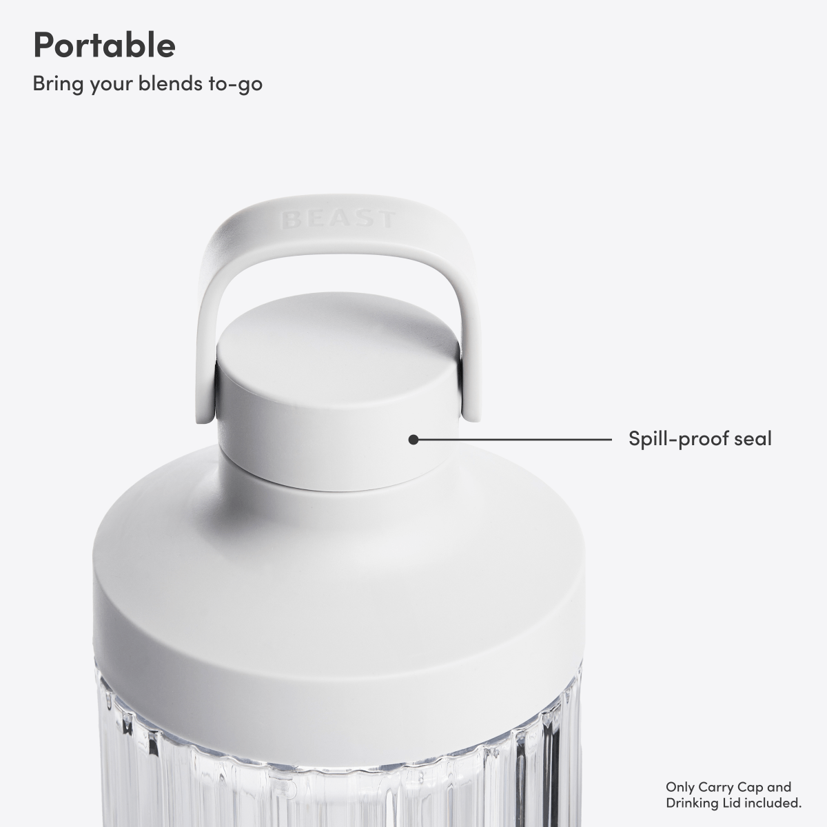 Blending Vessel Drinking Lid + Carry Cap
