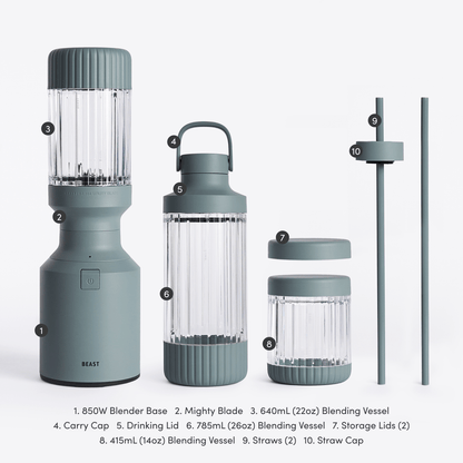 LuxePressKitchen Mighty 850 Plus Personal Blender 850W, 26oz, BPA-Free