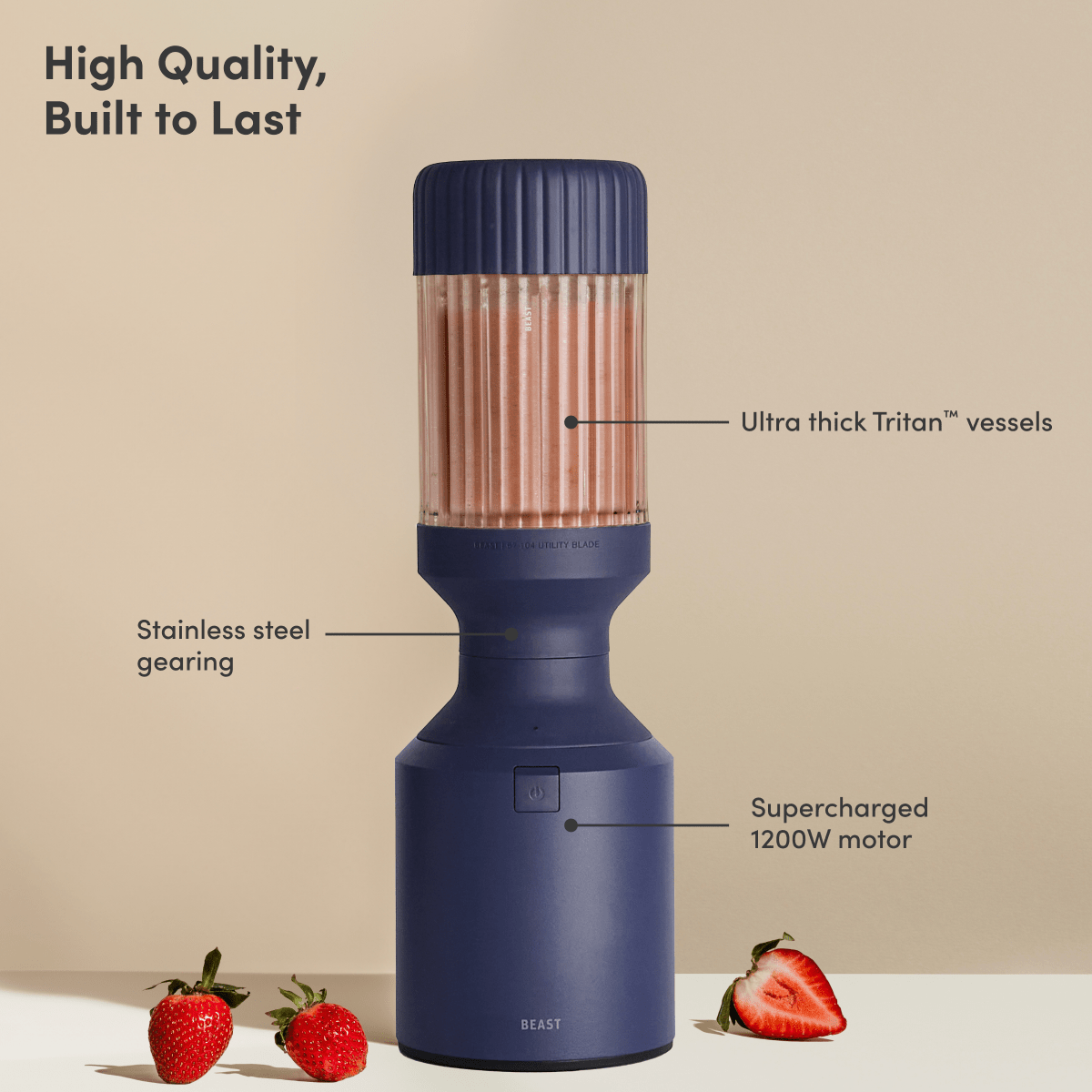 LuxePressKitchen Mega 1200 Blender 1200W Personal Blender with 1000mL Vessel