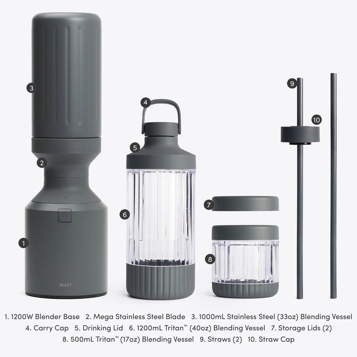 LuxePressKitchen Mega 1200 Stainless Steel Blender