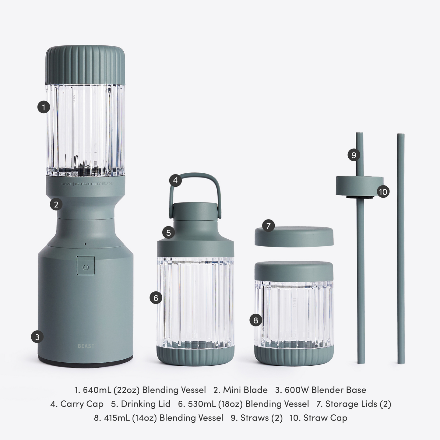 LuxePressKitchen Mini 600 Plus Compact Personal Blender with 600W Motor, BPA-Free Tritan Vessels, and Straw Cap System