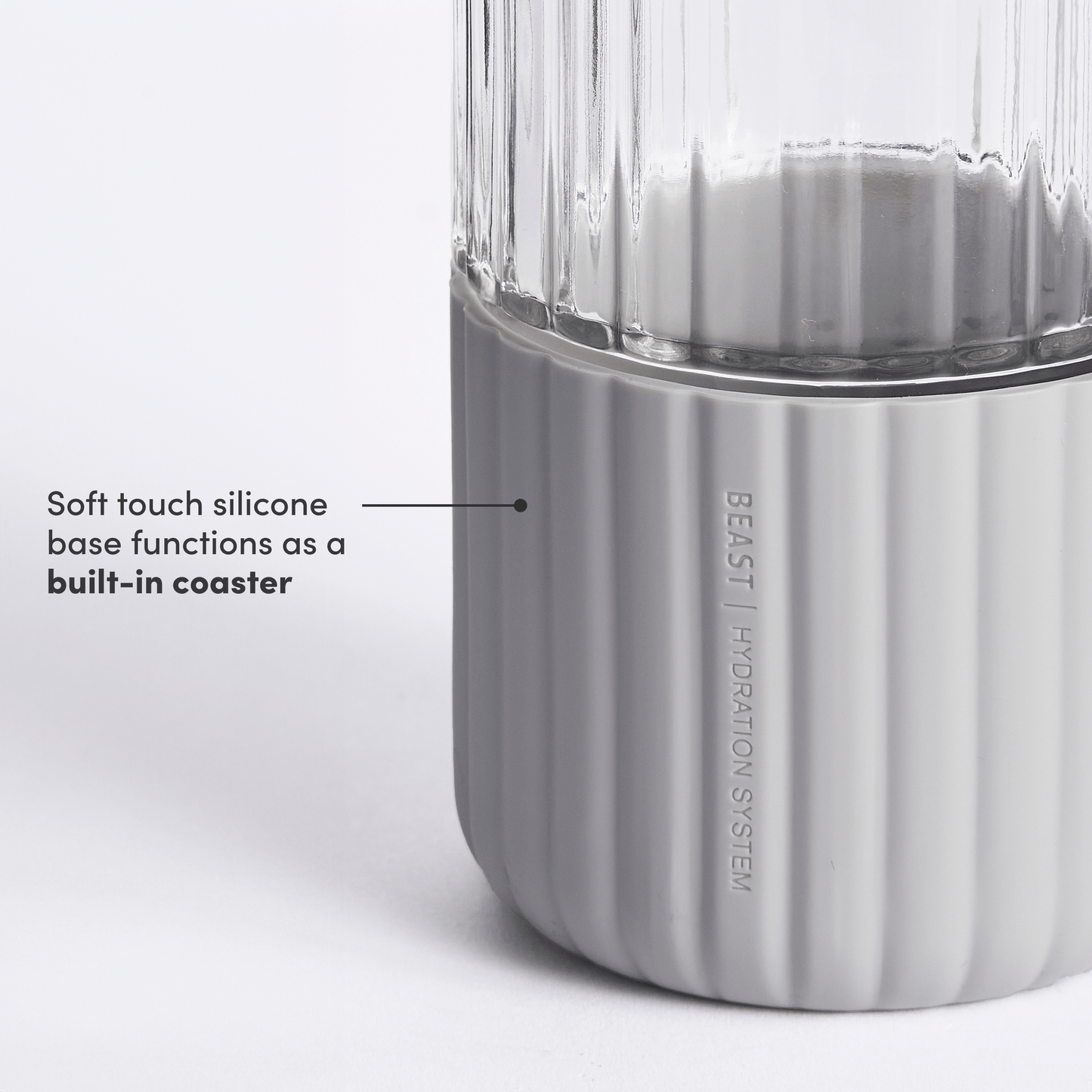 LuxePressKitchen Dual Cap Glass Hydration Bottle 25 oz Borosilicate Glass