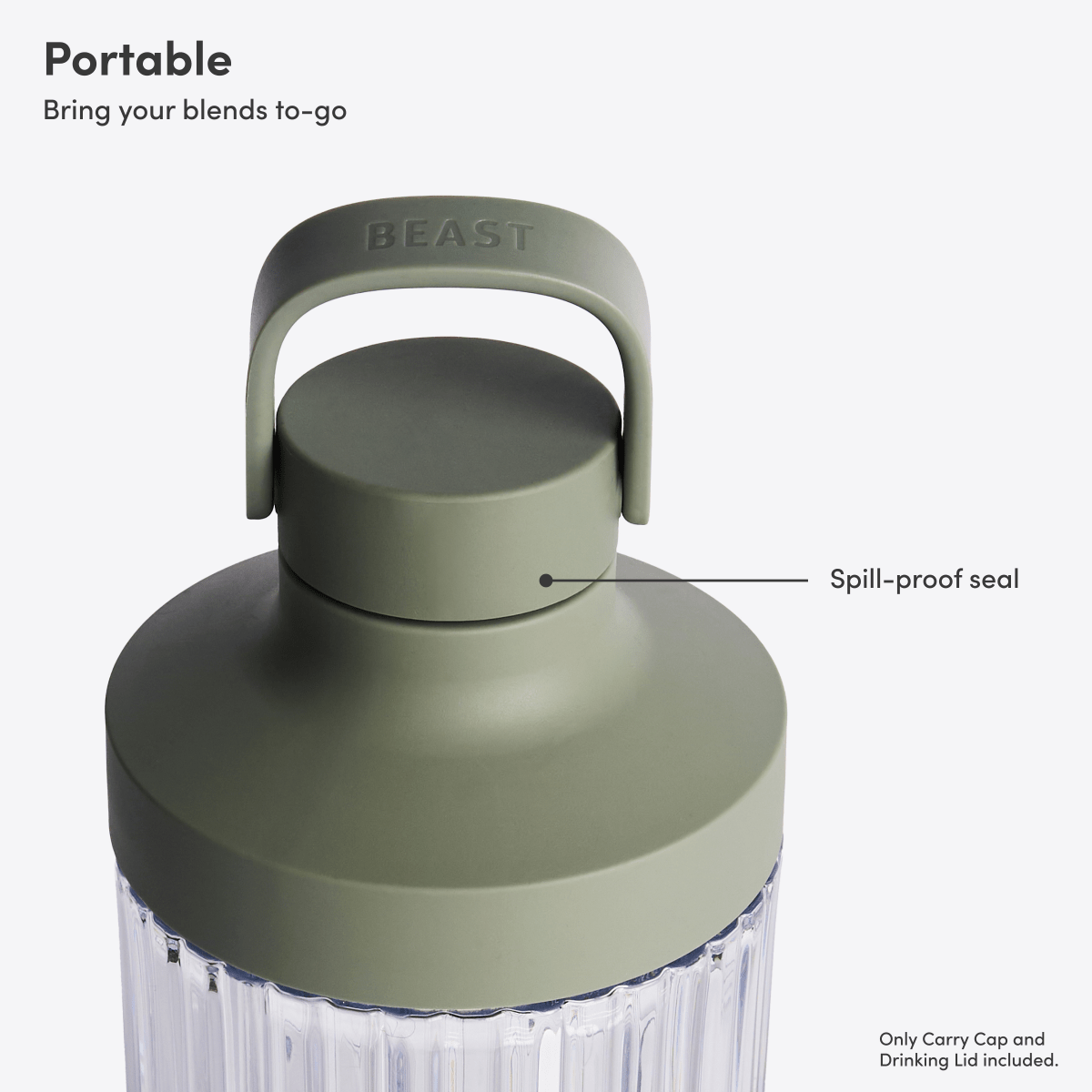 Blending Vessel Drinking Lid + Carry Cap