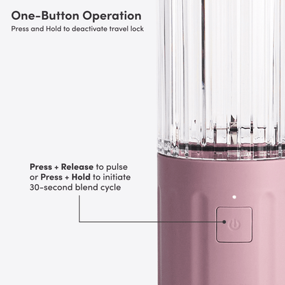 LuxePressKitchen GO Cordless Blender Portable USB-C Rechargeable