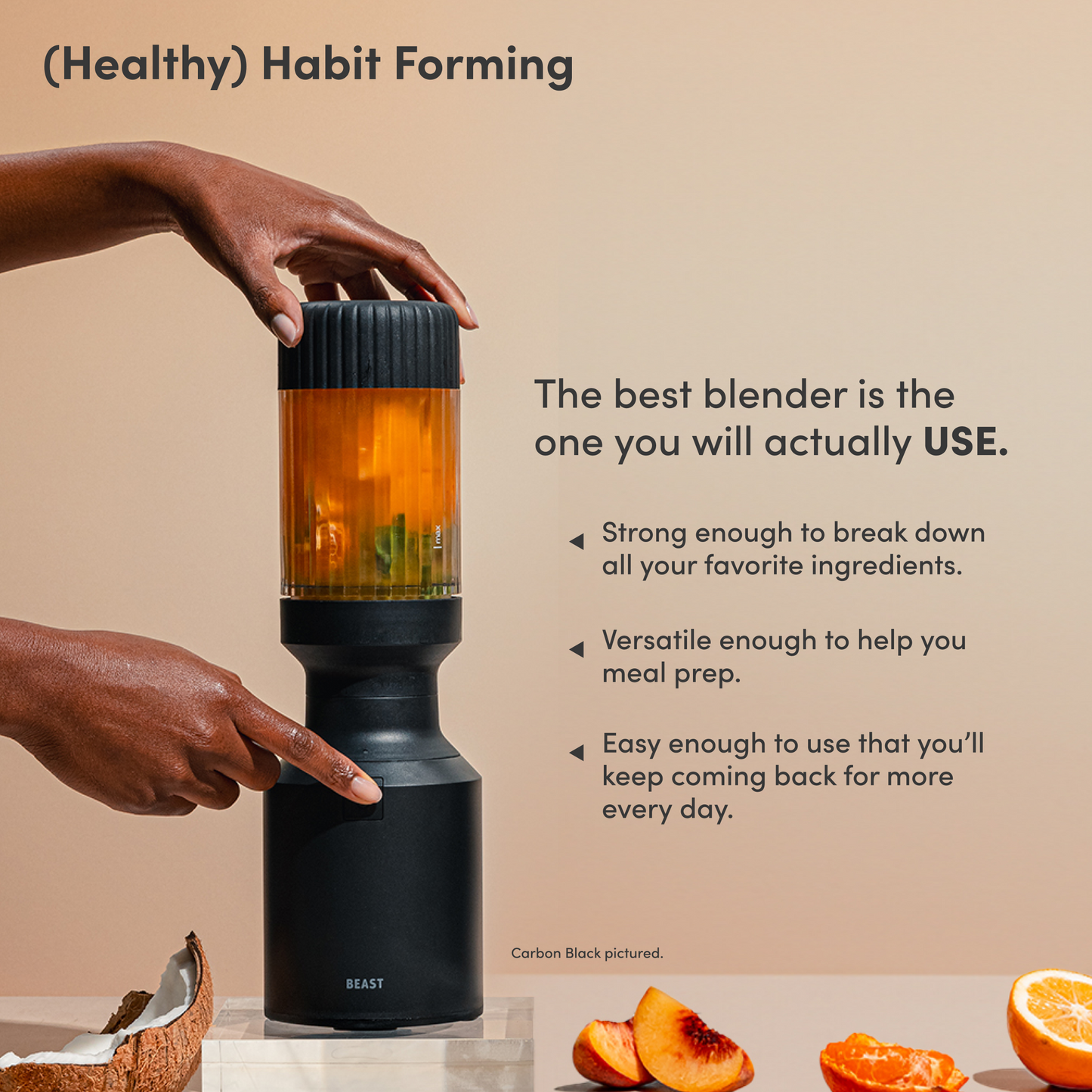 LuxePressKitchen Mini 600 Blender Compact Personal Blender with 600W Motor, 640mL Vessel, Straw Cap System