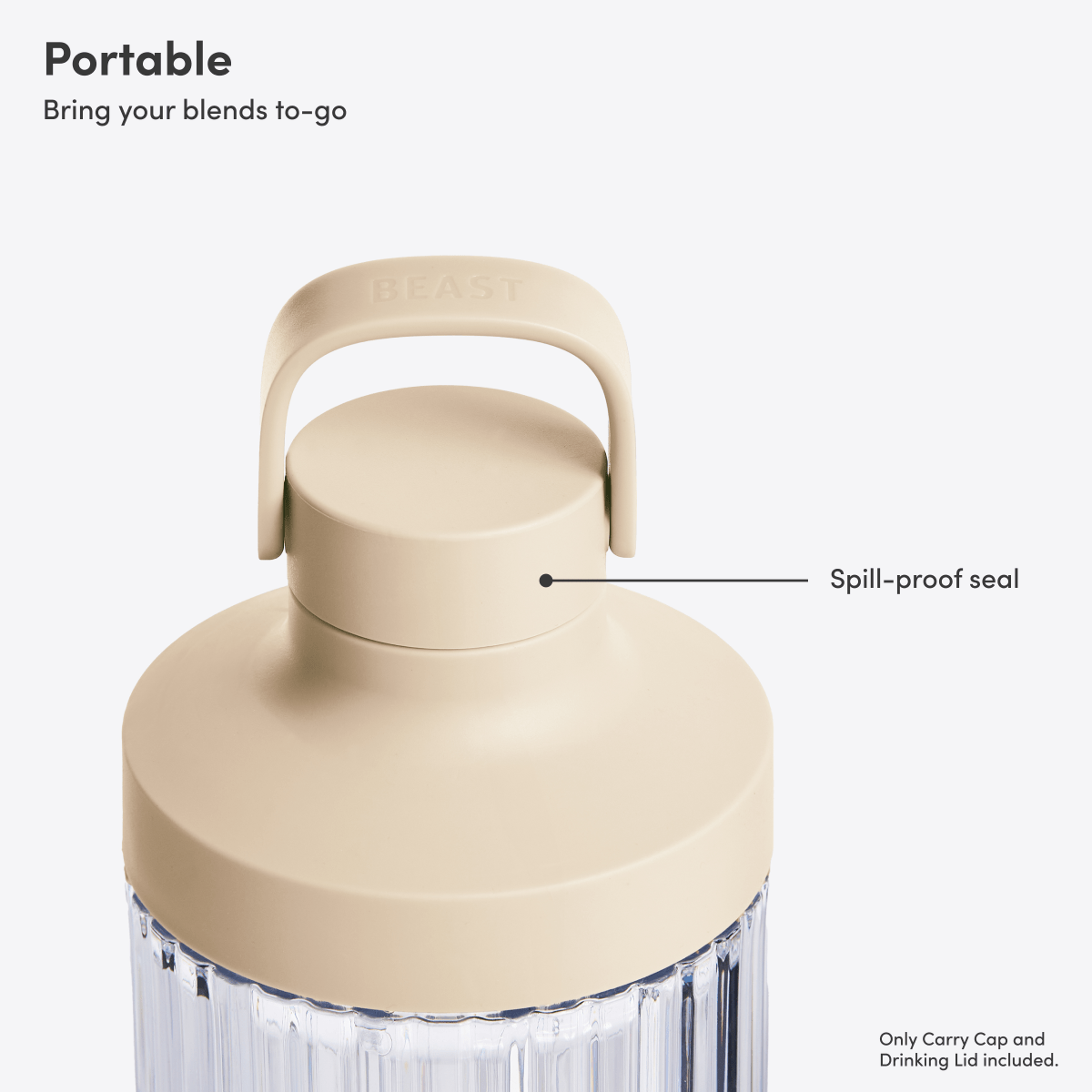 Blending Vessel Drinking Lid + Carry Cap