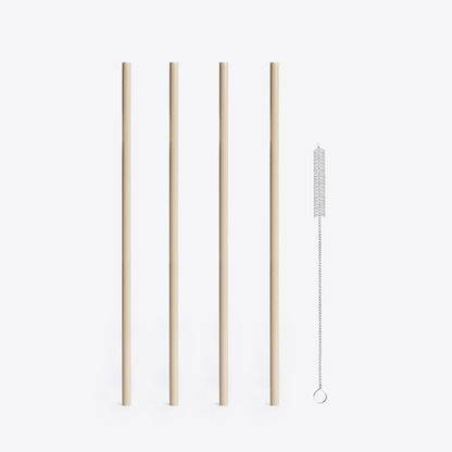 LuxePressKitchen Straw Kit (Large) Reusable BPA-Free Straws with Cleaning Brush