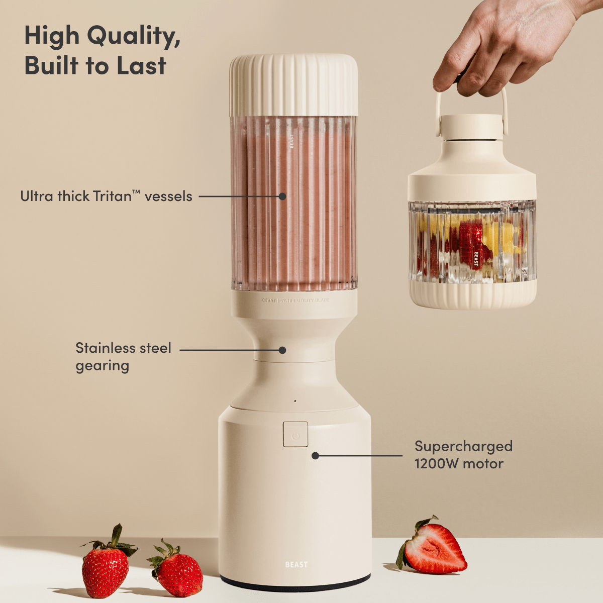 LuxePressKitchen Mega 1200 Plus Blender 1200W, 40.5 oz, BPA-Free