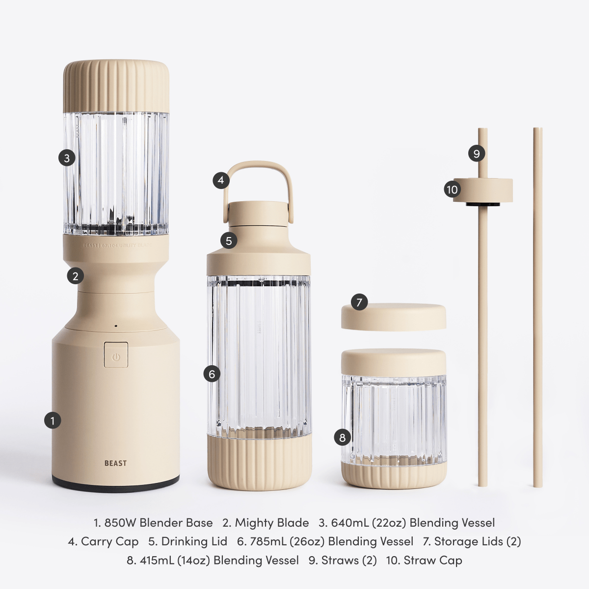 LuxePressKitchen Mighty 850 Plus Personal Blender 850W, 26oz, BPA-Free