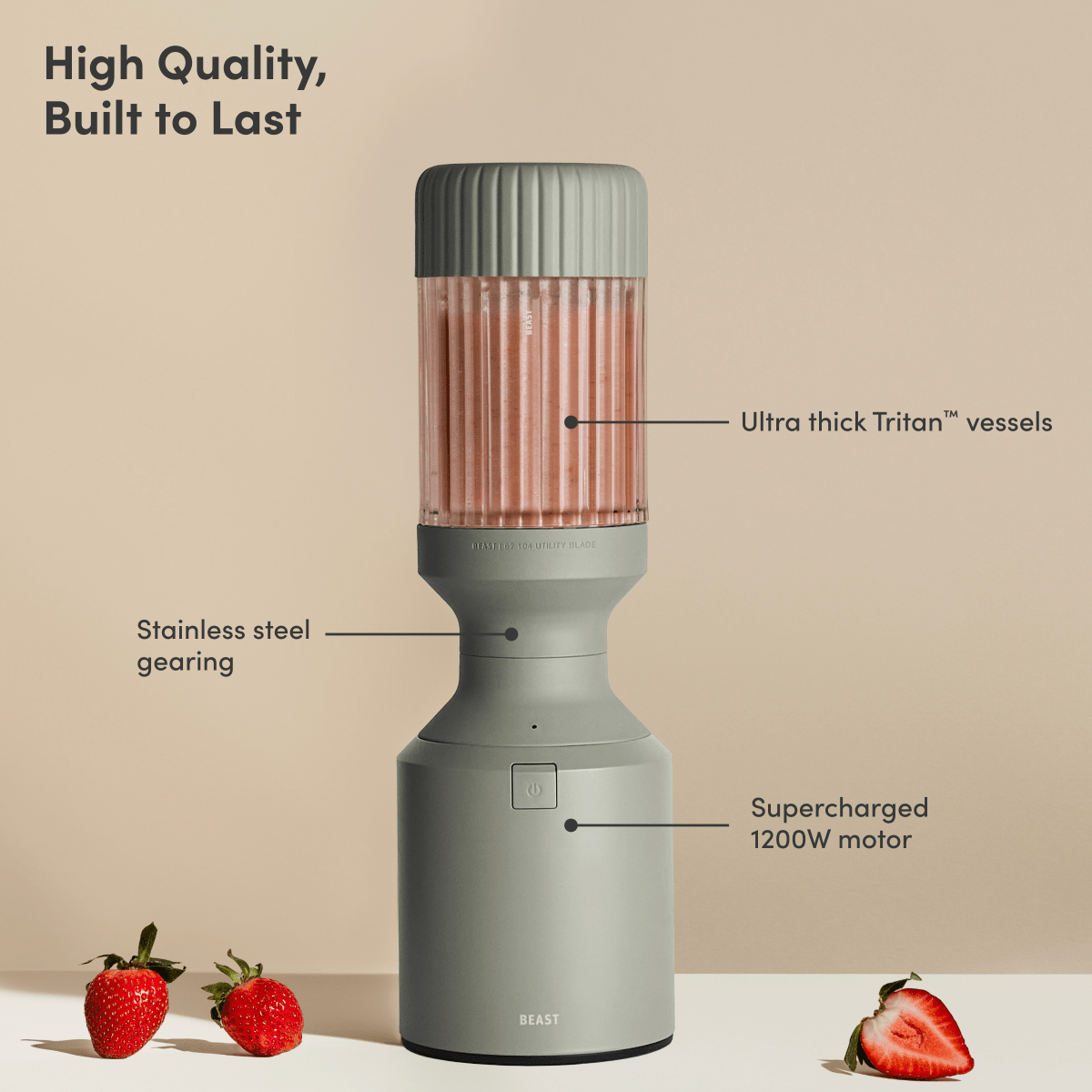 LuxePressKitchen Mega 1200 Blender 1200W Personal Blender with 1000mL Vessel