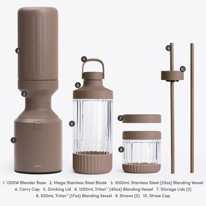 LuxePressKitchen Mega 1200 Stainless Steel Blender