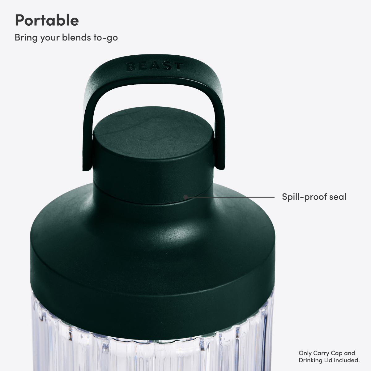 Blending Vessel Drinking Lid + Carry Cap