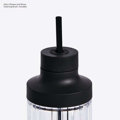 LuxePressKitchen Straw Kit (Large) Reusable BPA-Free Straws with Cleaning Brush