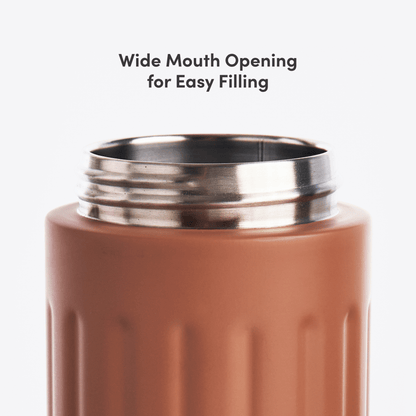 LuxePressKitchen Dual Cap Stainless Steel Hydration Bottle 22 oz Insulated Water Bottle